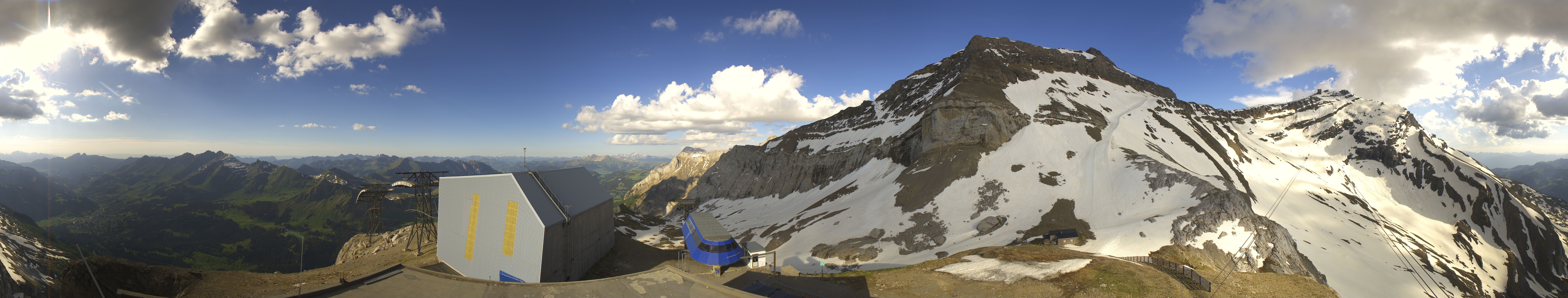 Archiv Foto Webcam Glacier 3000: Station Cabane