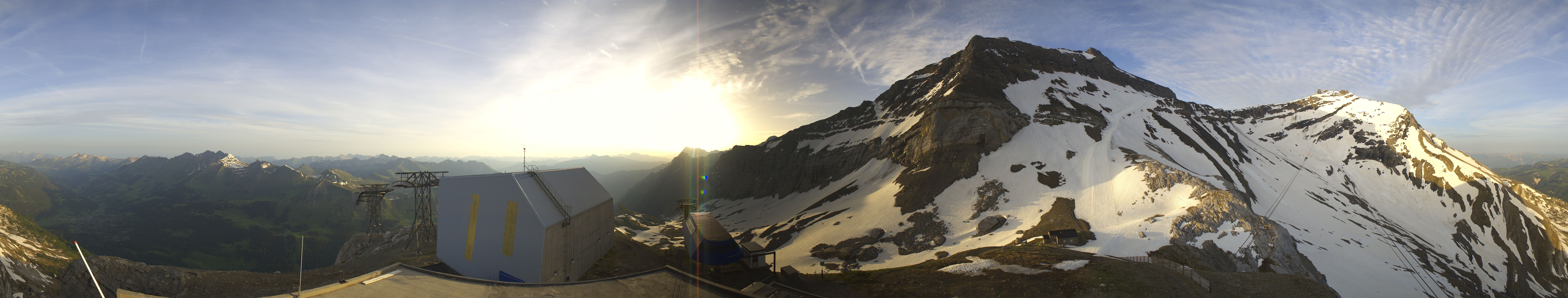 Archiv Foto Webcam Glacier 3000: Station Cabane