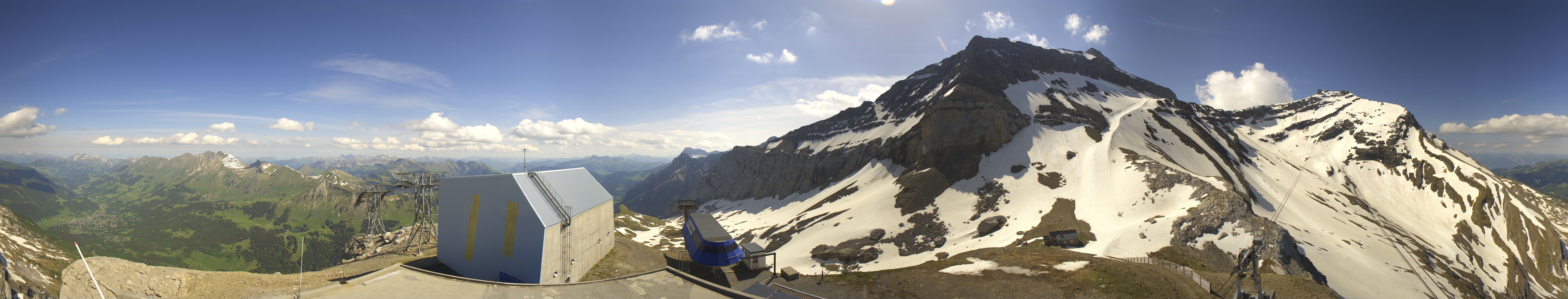 Archiv Foto Webcam Glacier 3000: Station Cabane