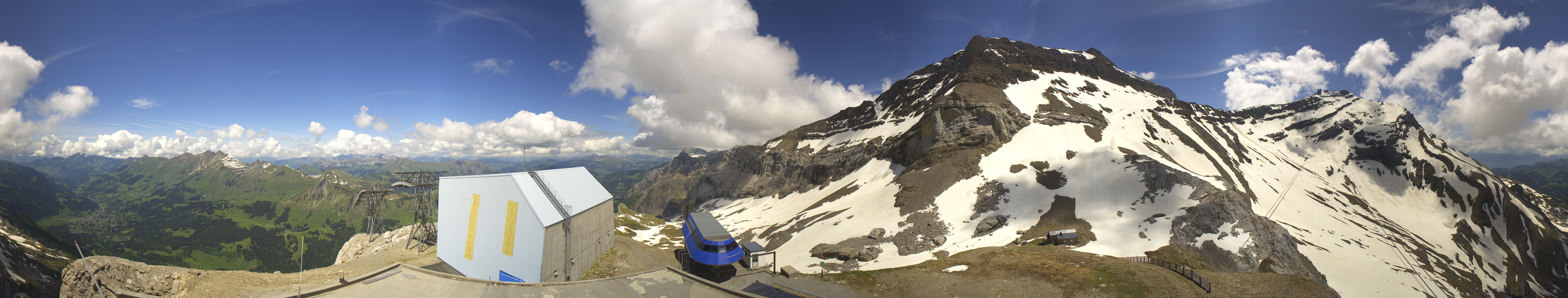 Archiv Foto Webcam Glacier 3000: Station Cabane