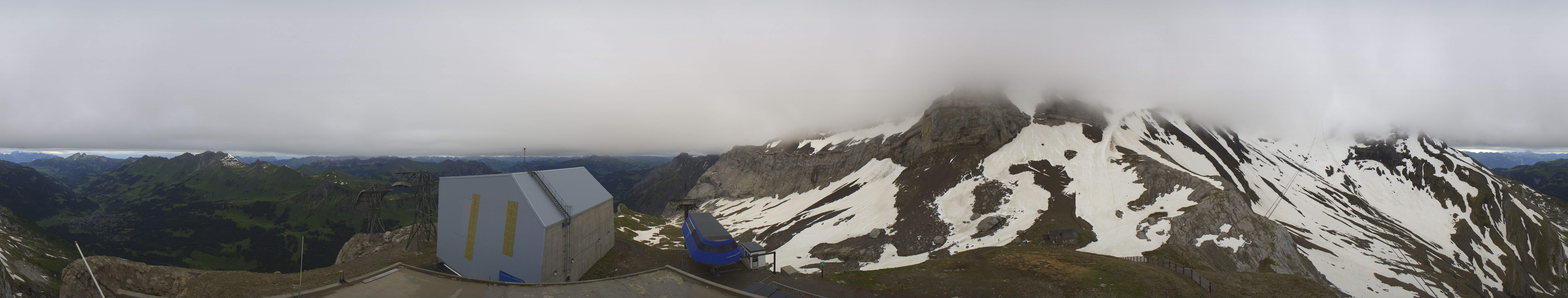 Archiv Foto Webcam Glacier 3000: Station Cabane
