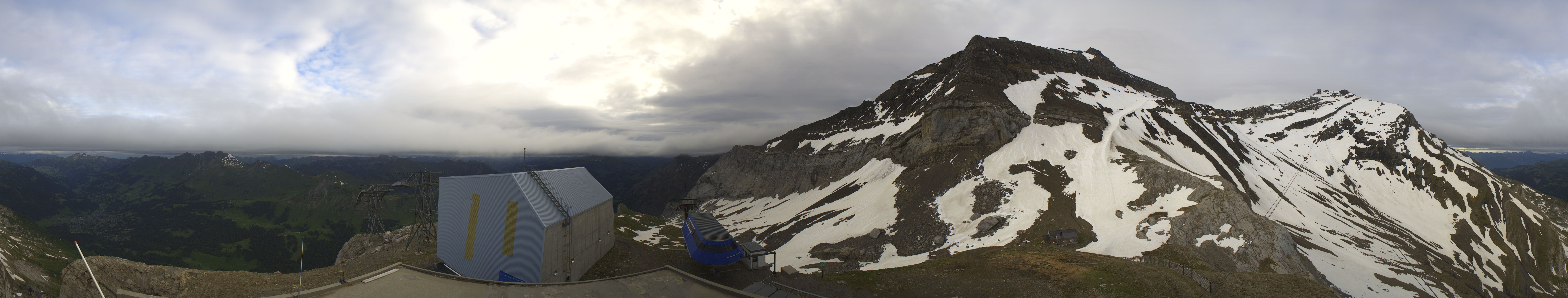 Archiv Foto Webcam Glacier 3000: Station Cabane