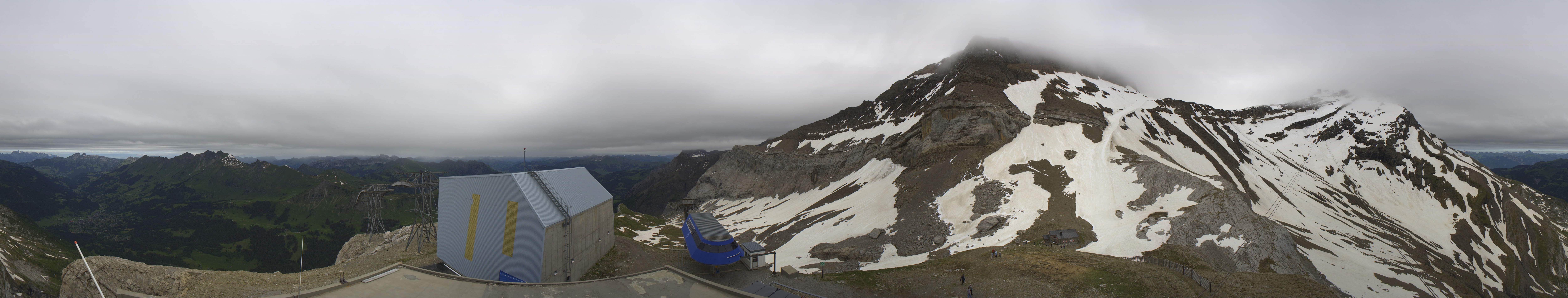 Archiv Foto Webcam Glacier 3000: Station Cabane
