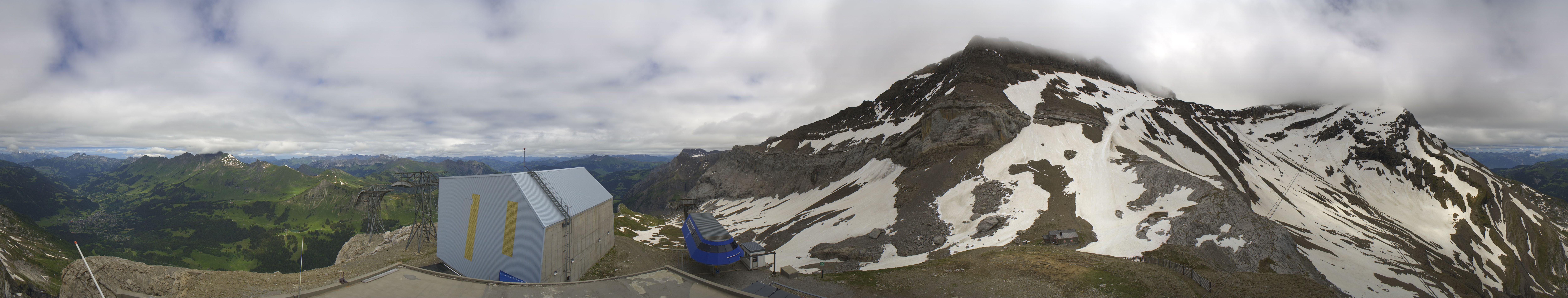 Archiv Foto Webcam Glacier 3000: Station Cabane