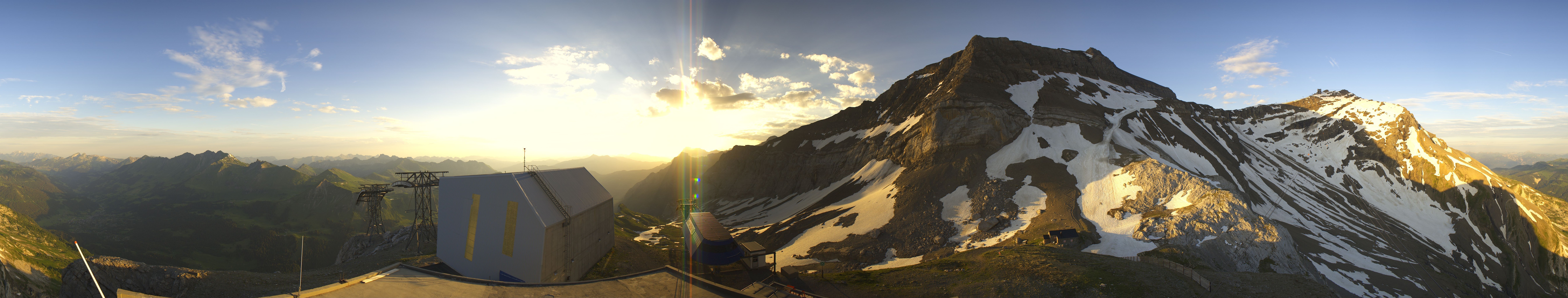 Archiv Foto Webcam Glacier 3000: Station Cabane