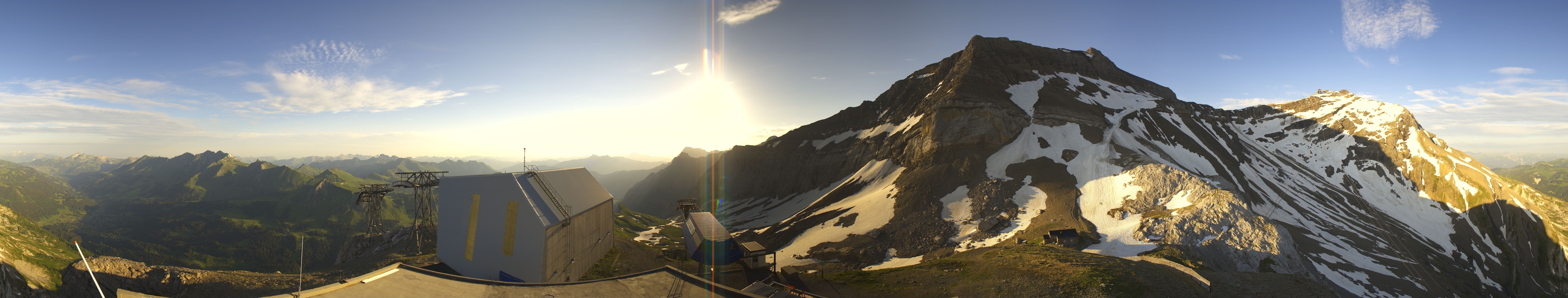 Archiv Foto Webcam Glacier 3000: Station Cabane