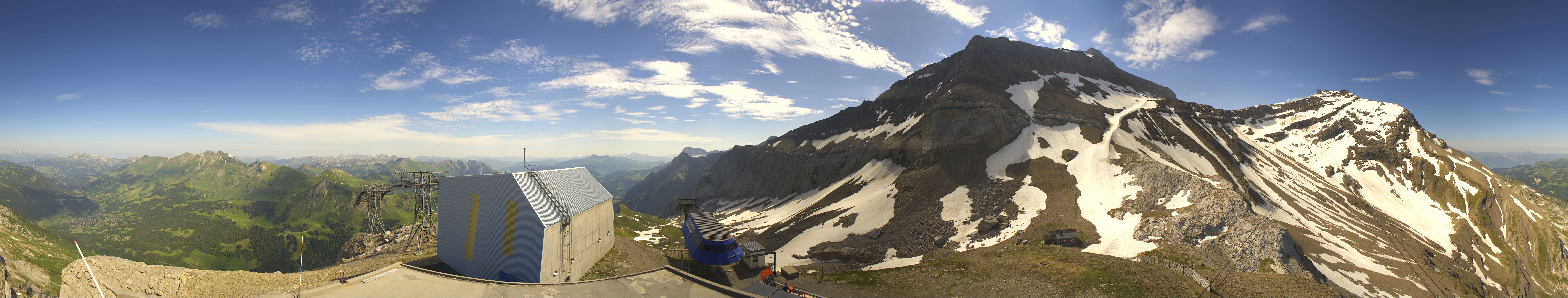 Archiv Foto Webcam Glacier 3000: Station Cabane