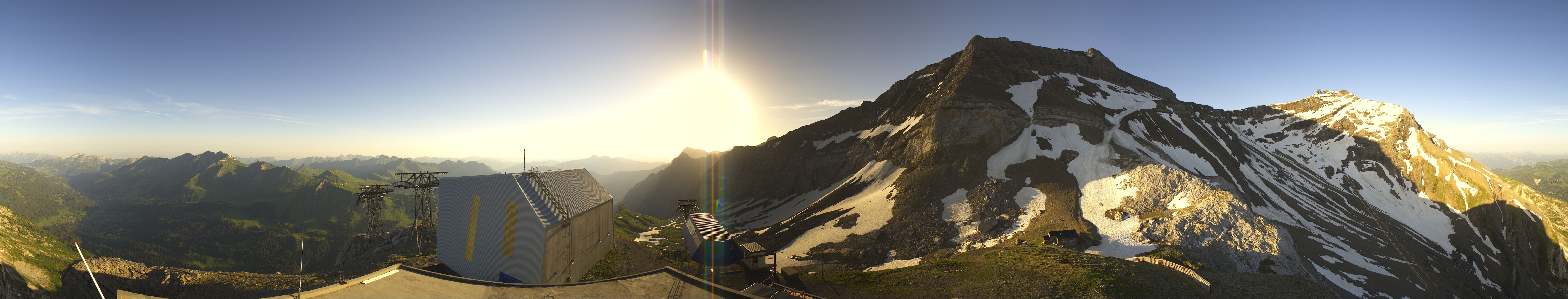 Archiv Foto Webcam Glacier 3000: Station Cabane