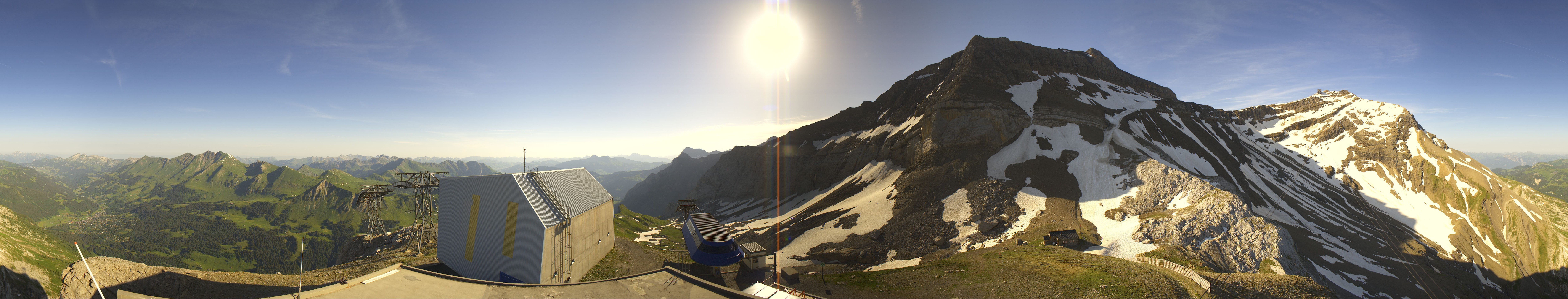 Archiv Foto Webcam Glacier 3000: Station Cabane