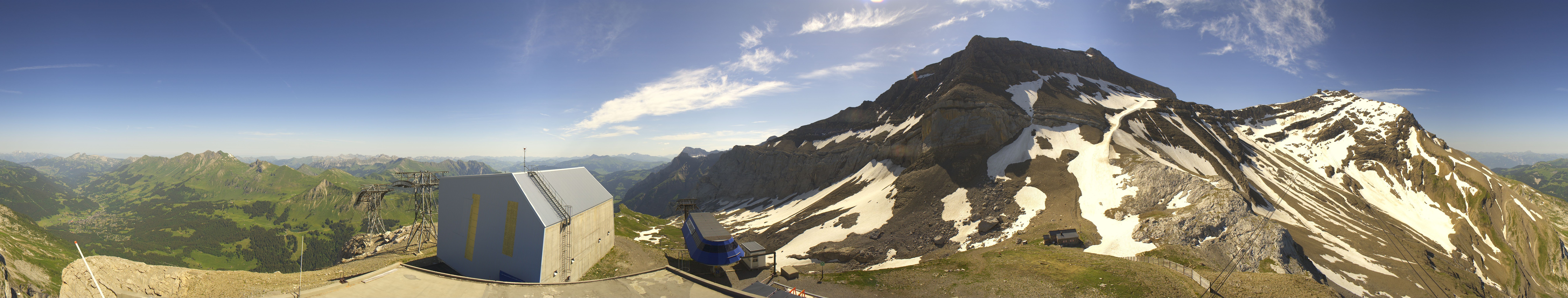 Archiv Foto Webcam Glacier 3000: Station Cabane