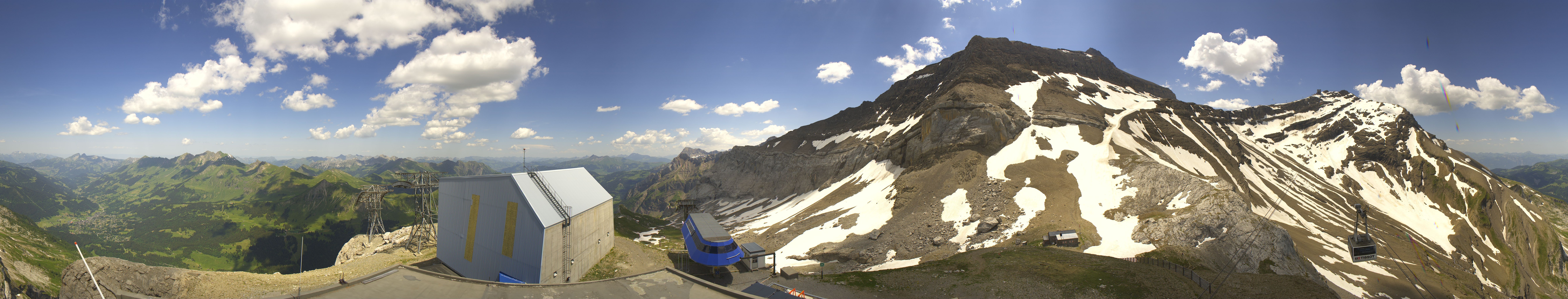 Archiv Foto Webcam Glacier 3000: Station Cabane
