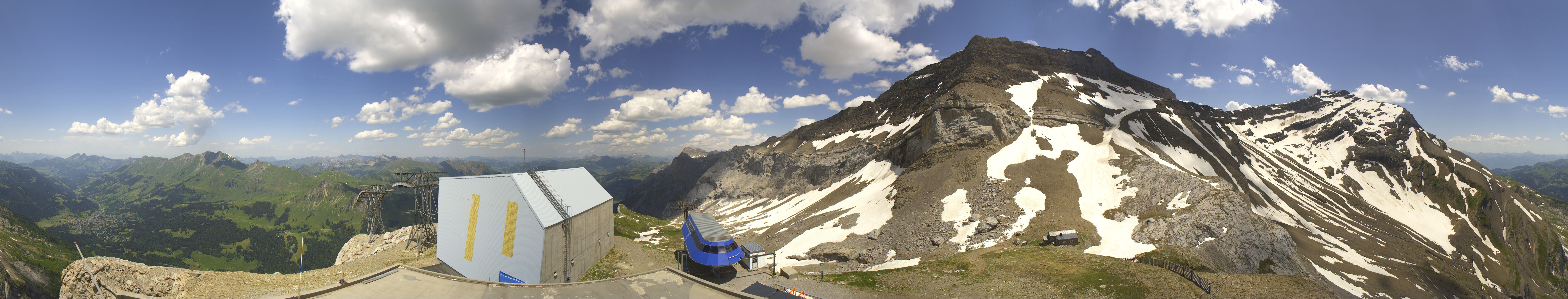Archiv Foto Webcam Glacier 3000: Station Cabane