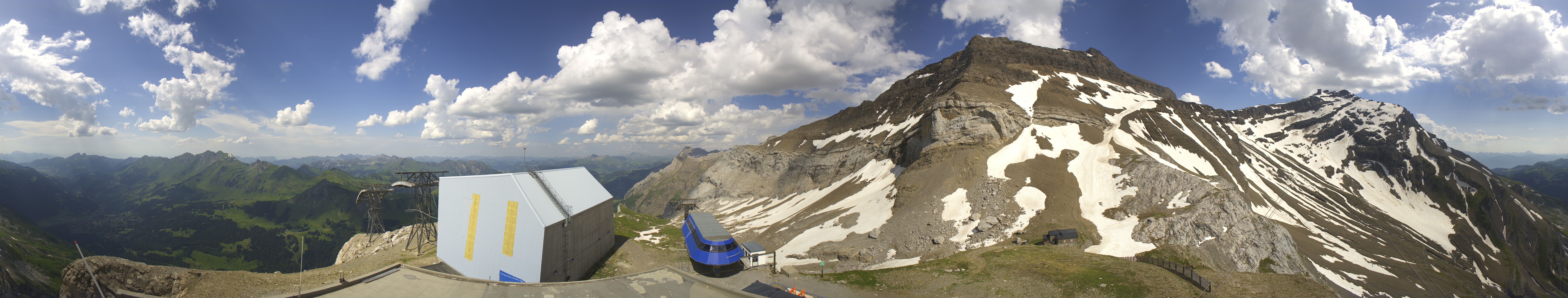 Archiv Foto Webcam Glacier 3000: Station Cabane