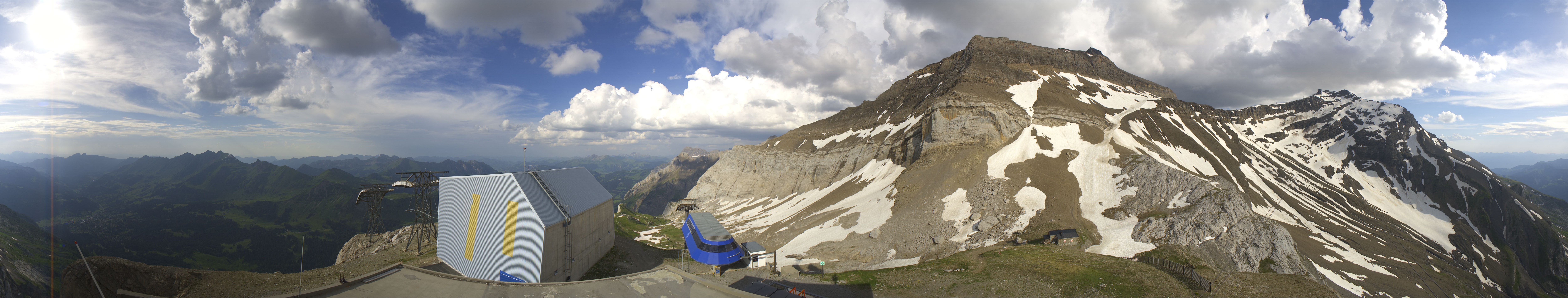 Archiv Foto Webcam Glacier 3000: Station Cabane