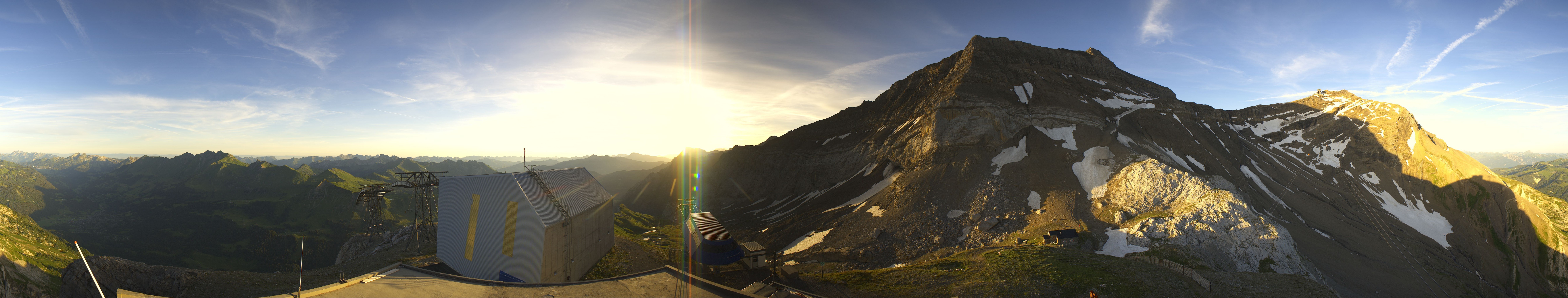 Archiv Foto Webcam Glacier 3000: Station Cabane