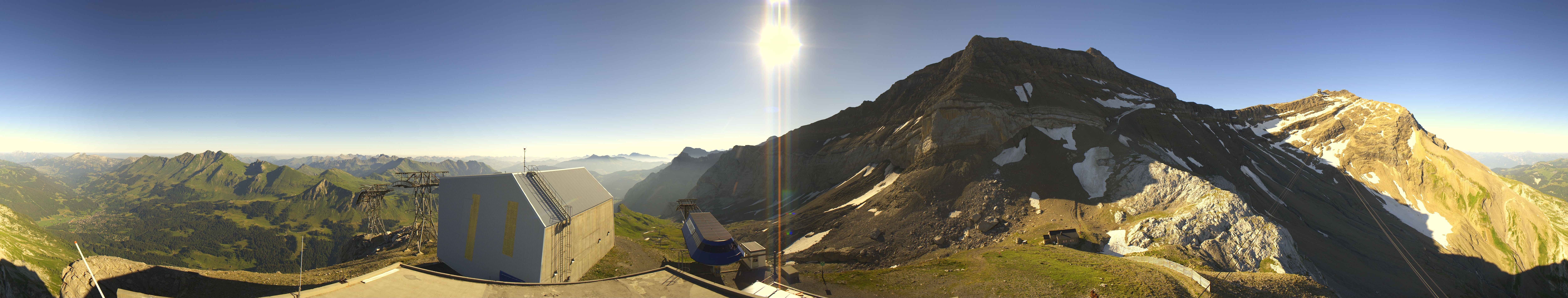 Archiv Foto Webcam Glacier 3000: Station Cabane