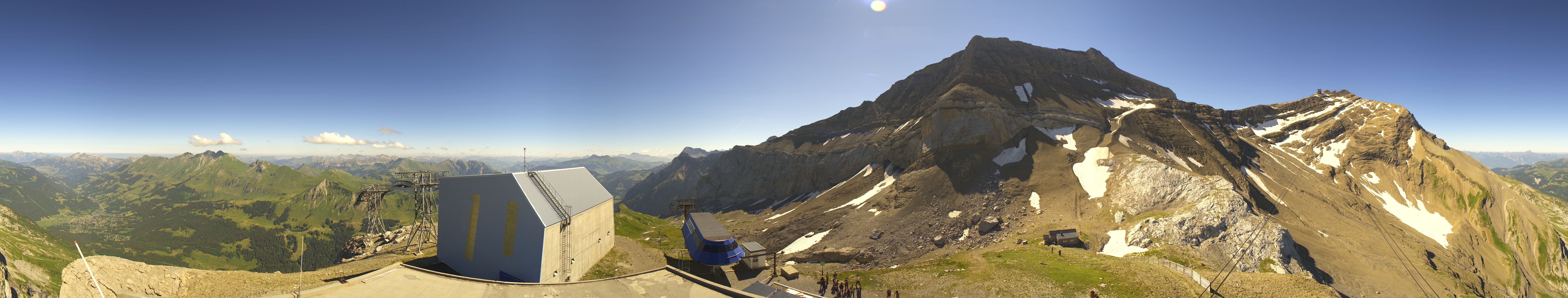 Archiv Foto Webcam Glacier 3000: Station Cabane