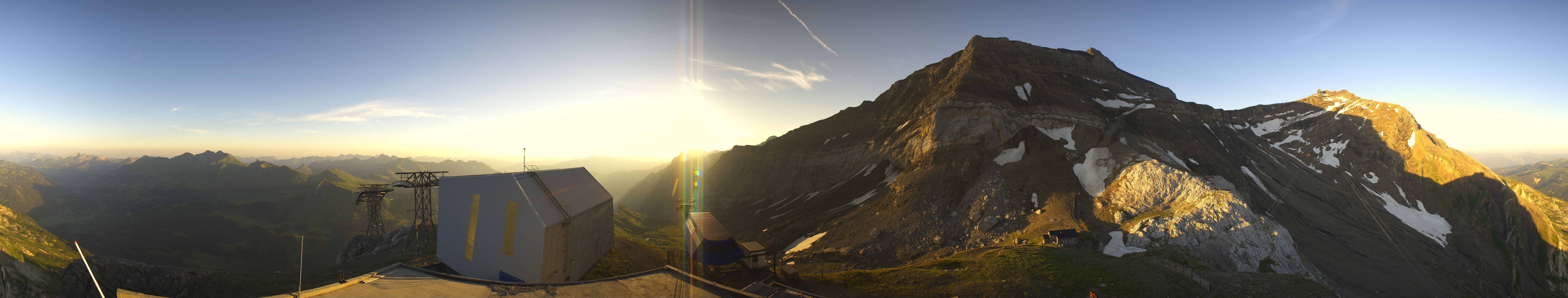 Archived image Webcam Glacier 3000: View from Cabane station