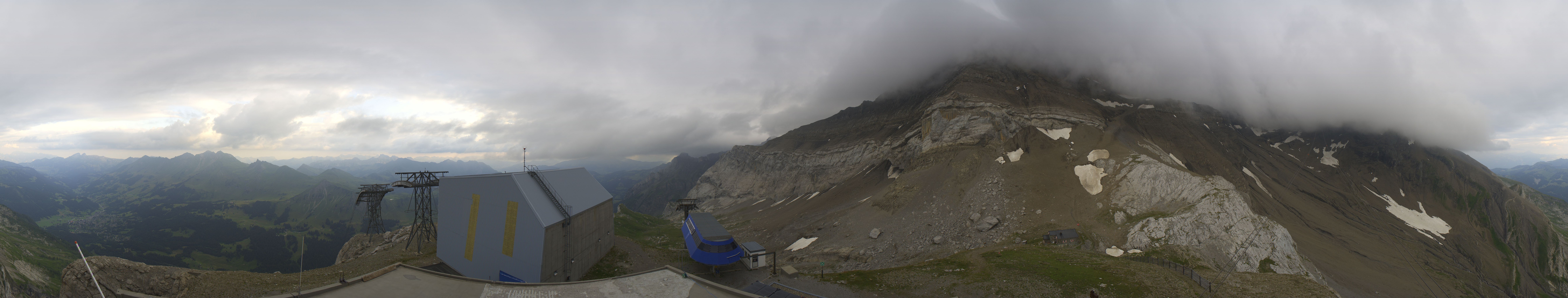 Archived image Webcam Glacier 3000: View from Cabane station