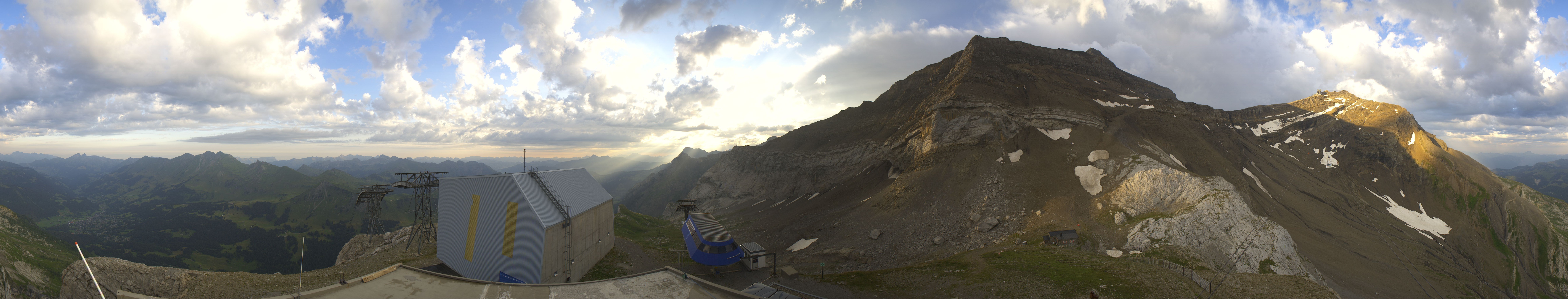 Archiv Foto Webcam Glacier 3000: Station Cabane