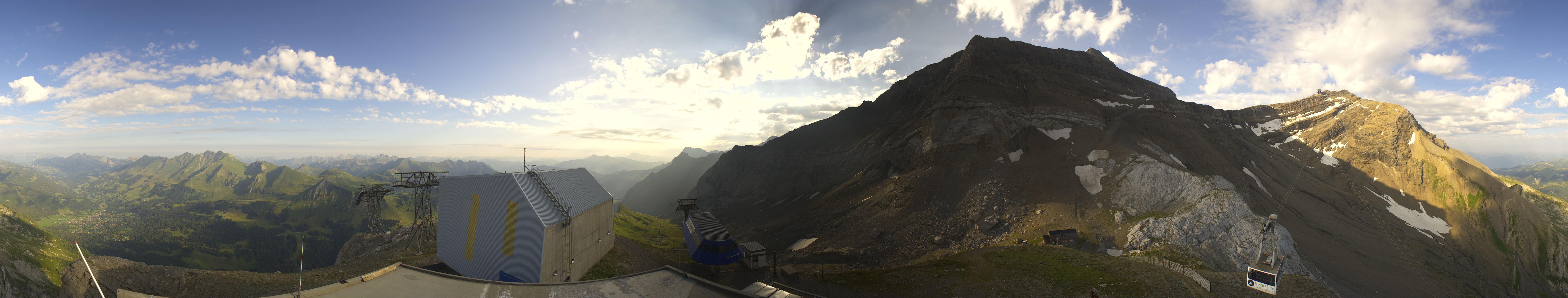 Archiv Foto Webcam Glacier 3000: Station Cabane
