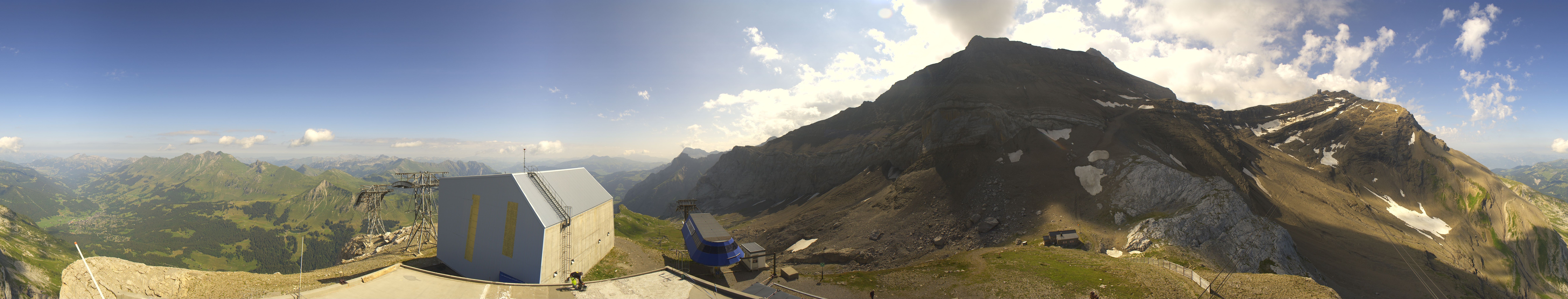 Archiv Foto Webcam Glacier 3000: Station Cabane