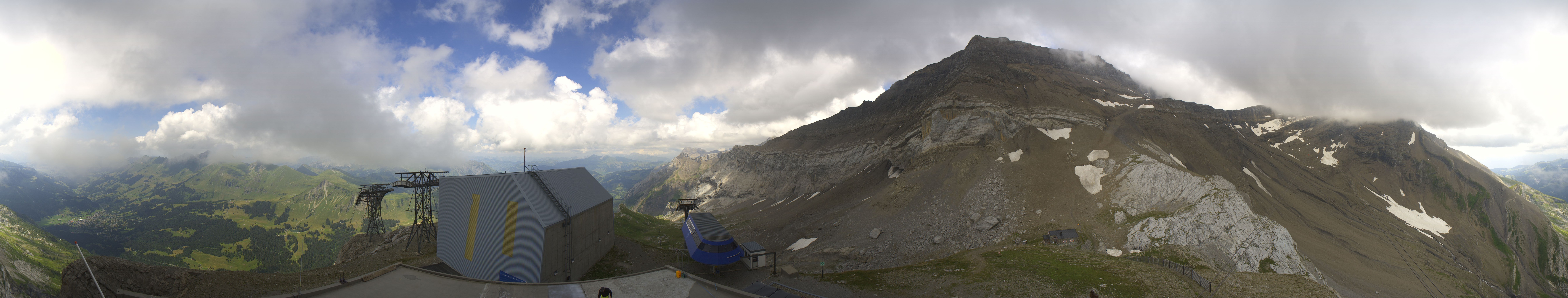 Archiv Foto Webcam Glacier 3000: Station Cabane
