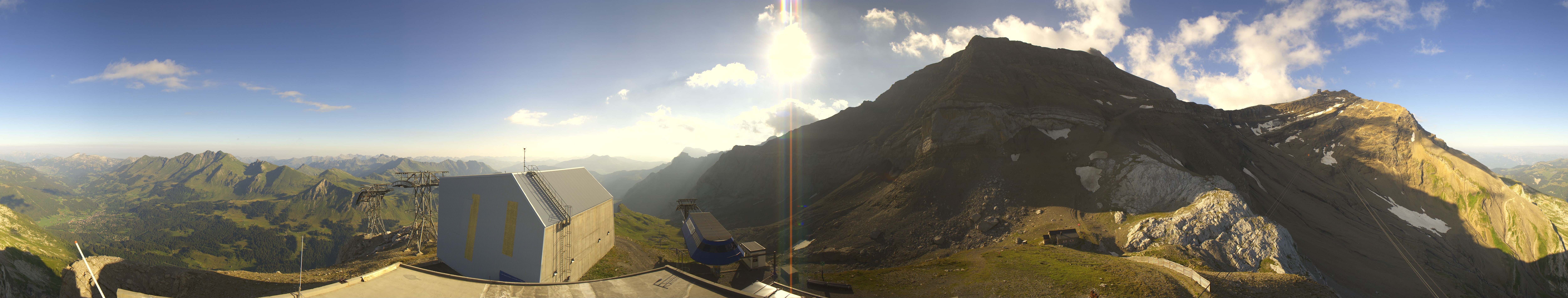 Archiv Foto Webcam Glacier 3000: Station Cabane