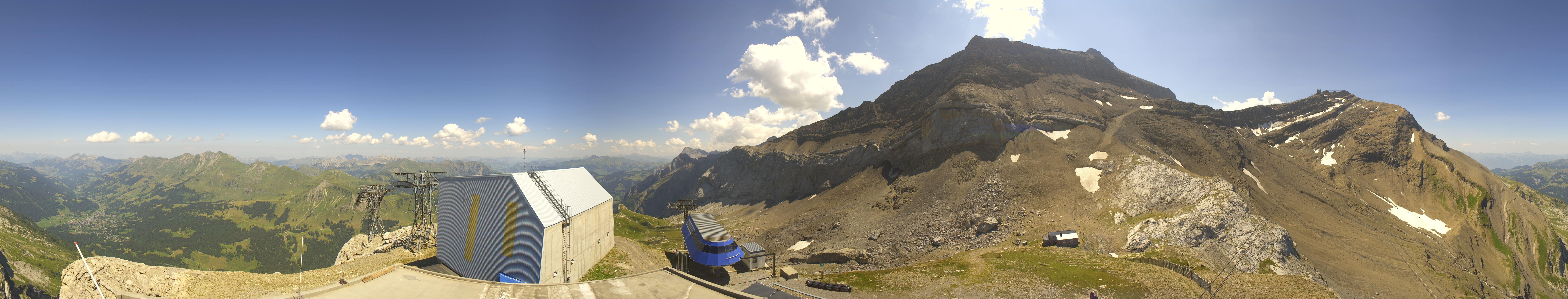 Archiv Foto Webcam Glacier 3000: Station Cabane