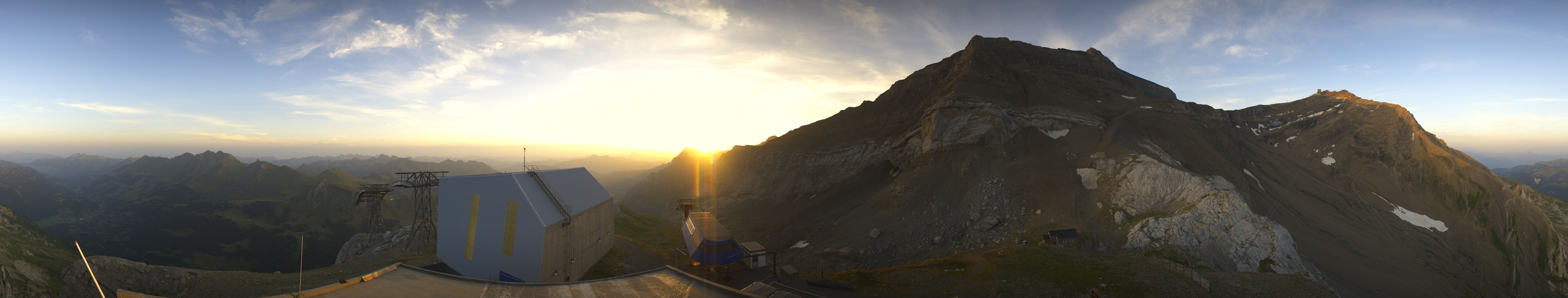 Archiv Foto Webcam Glacier 3000: Station Cabane