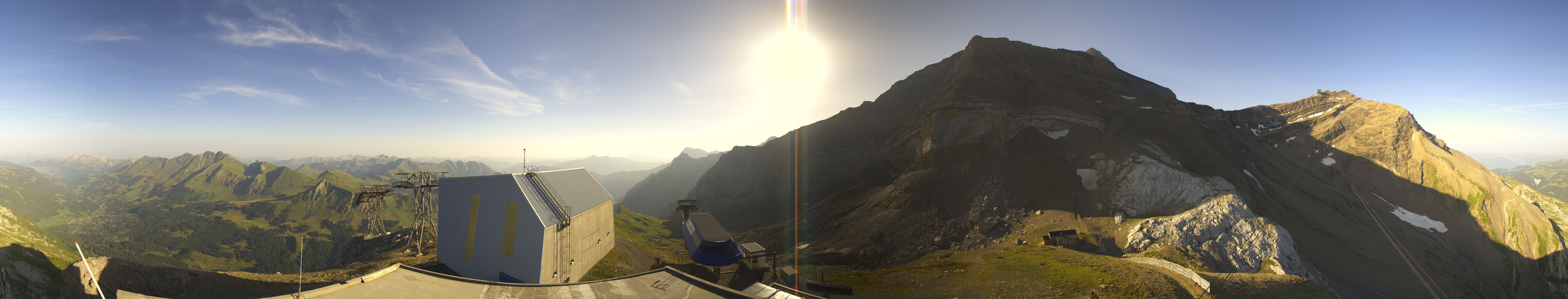 Archiv Foto Webcam Glacier 3000: Station Cabane