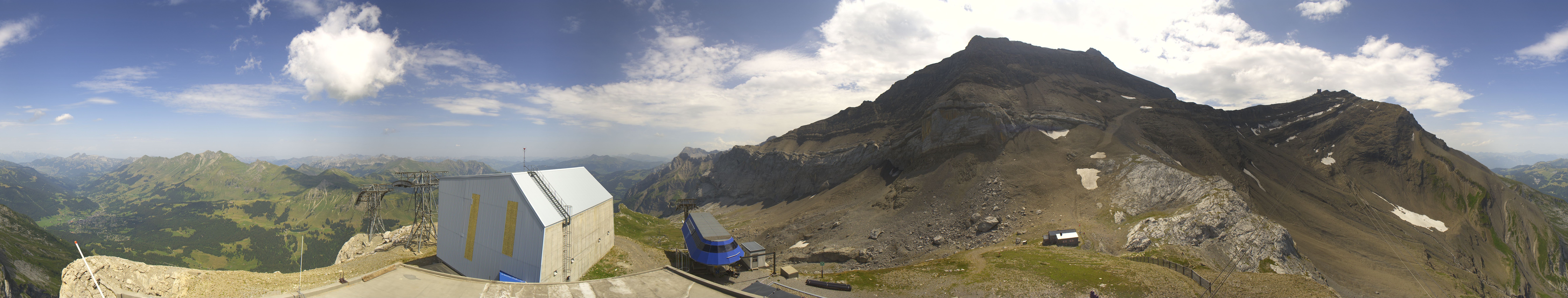 Archiv Foto Webcam Glacier 3000: Station Cabane