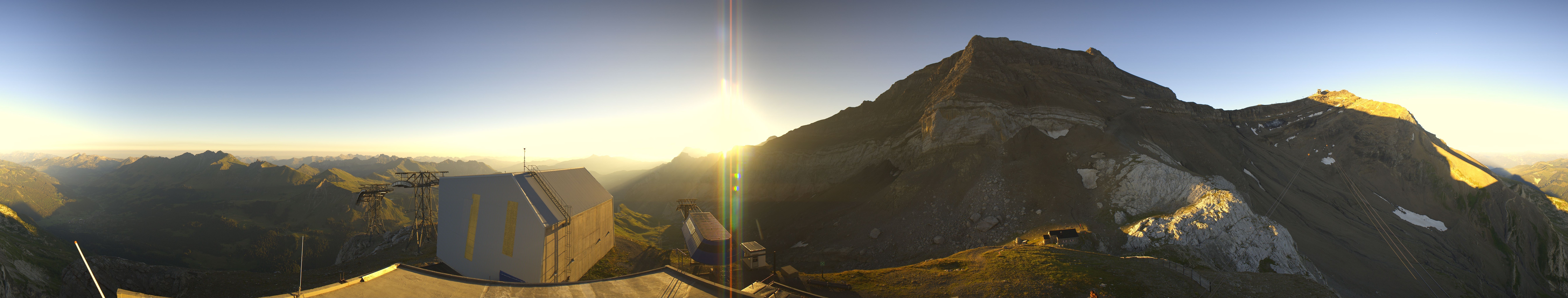 Archiv Foto Webcam Glacier 3000: Station Cabane