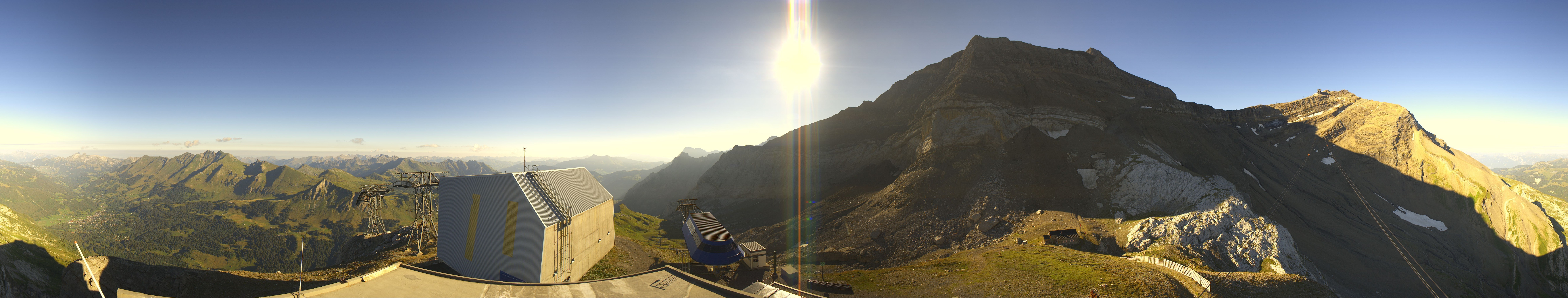 Archiv Foto Webcam Glacier 3000: Station Cabane
