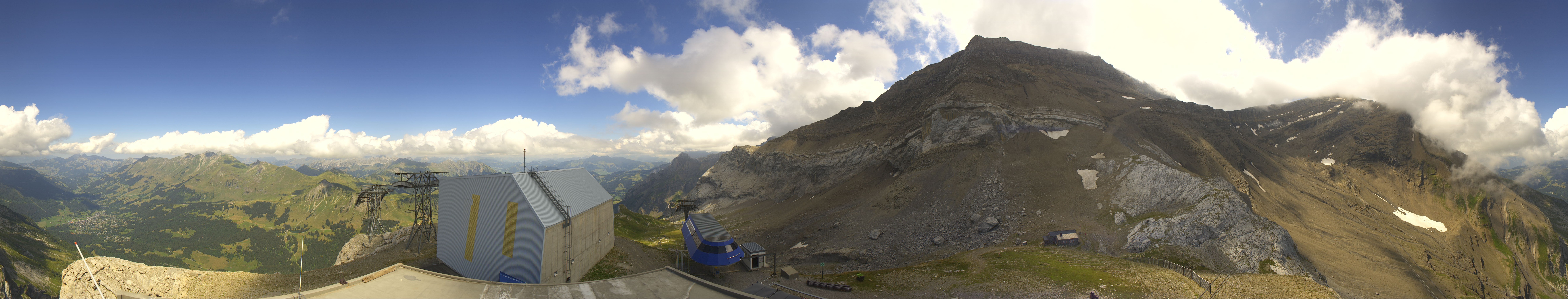 Archiv Foto Webcam Glacier 3000: Station Cabane