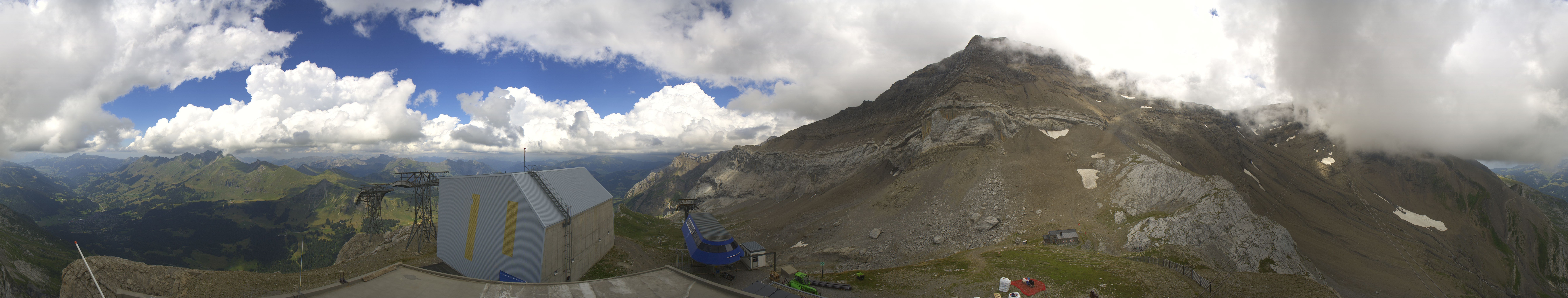 Archiv Foto Webcam Glacier 3000: Station Cabane