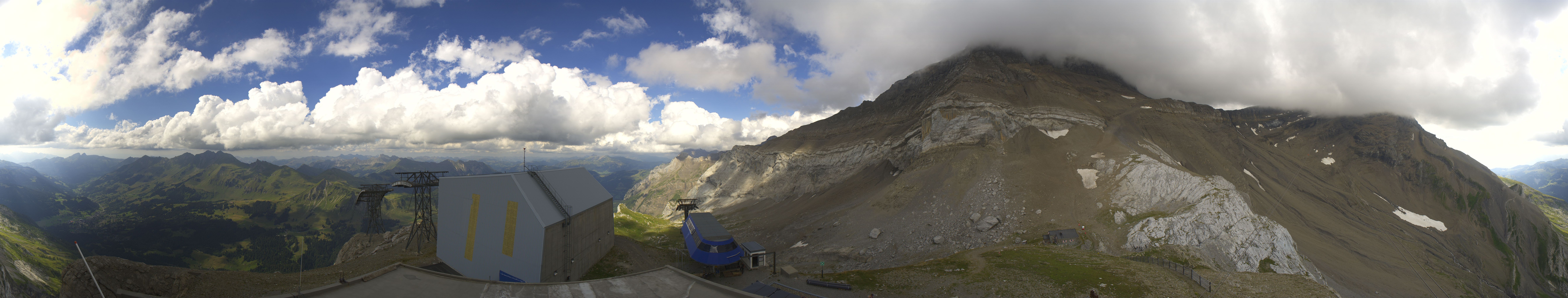 Archiv Foto Webcam Glacier 3000: Station Cabane