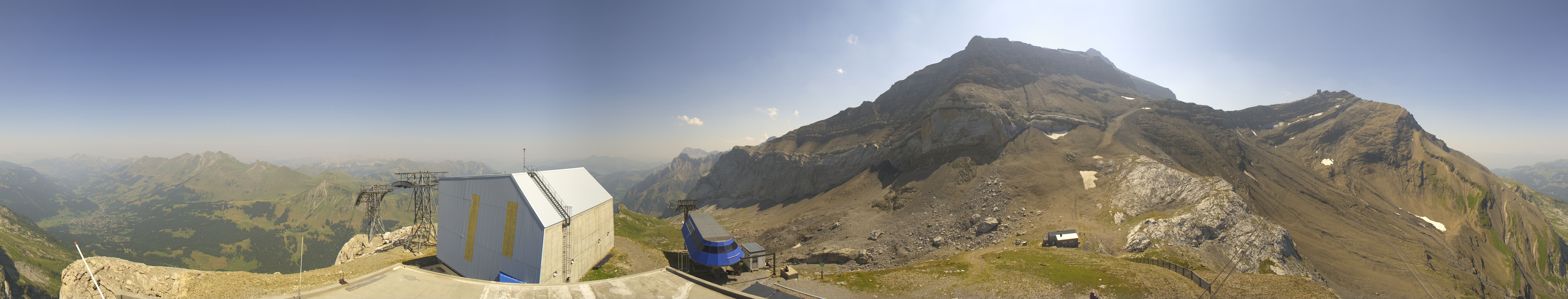 Archiv Foto Webcam Glacier 3000: Station Cabane