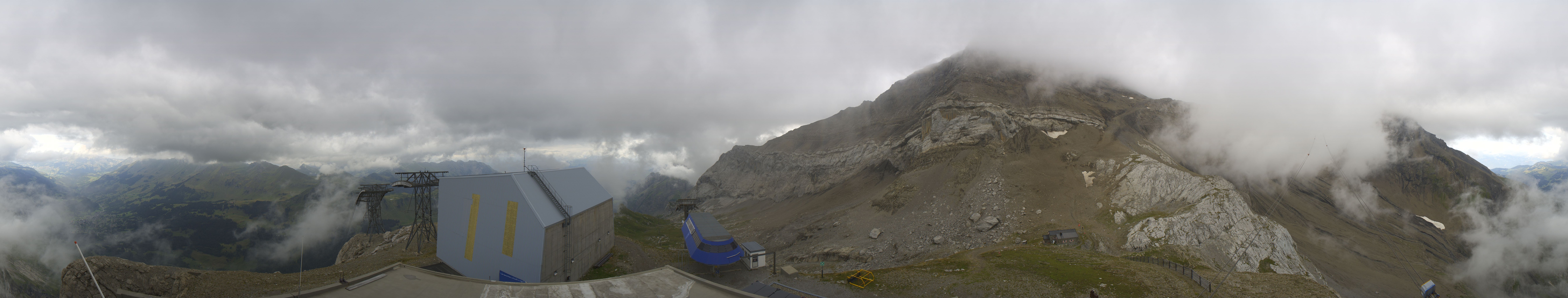Archiv Foto Webcam Glacier 3000: Station Cabane
