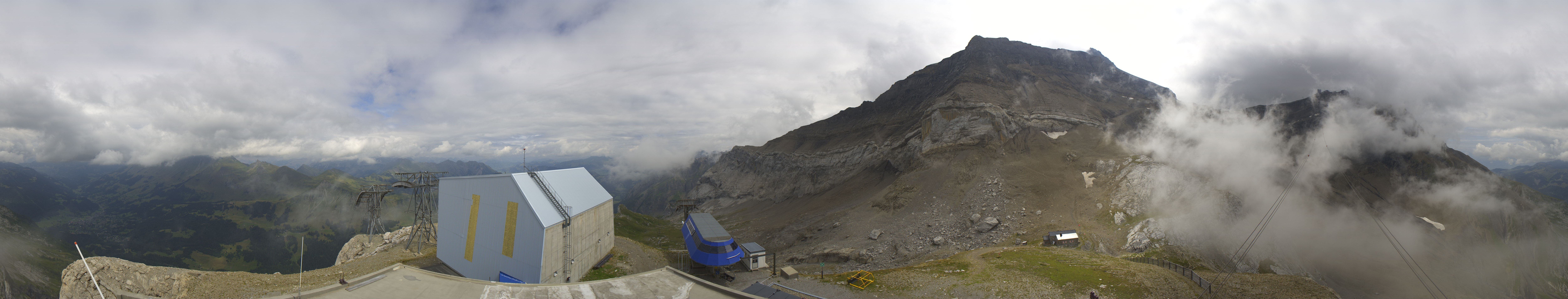Archiv Foto Webcam Glacier 3000: Station Cabane