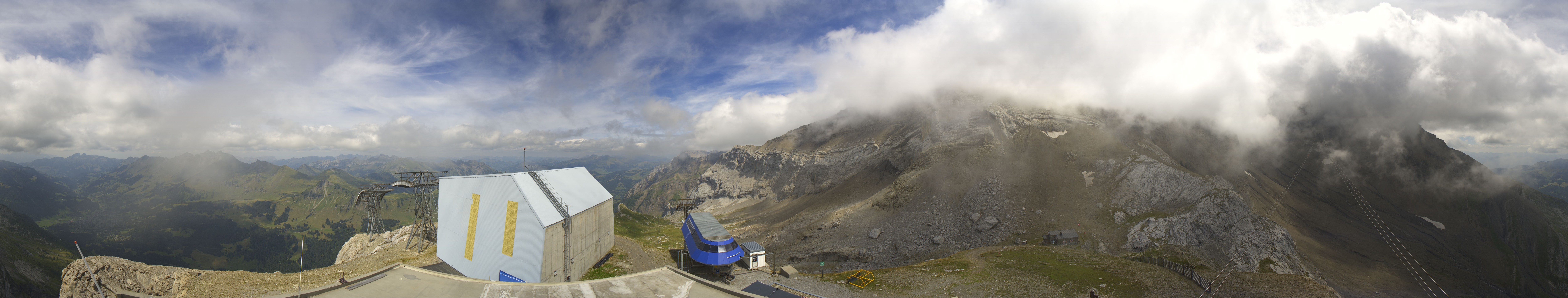 Archiv Foto Webcam Glacier 3000: Station Cabane