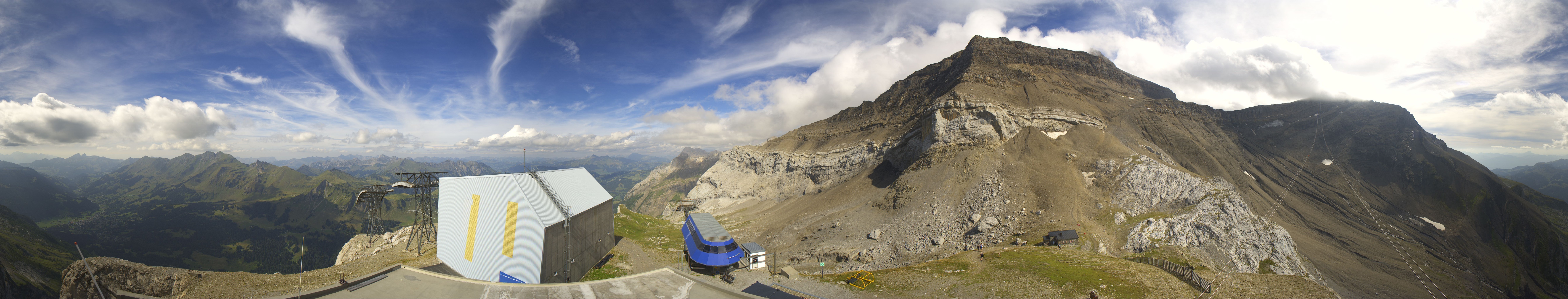 Archiv Foto Webcam Glacier 3000: Station Cabane