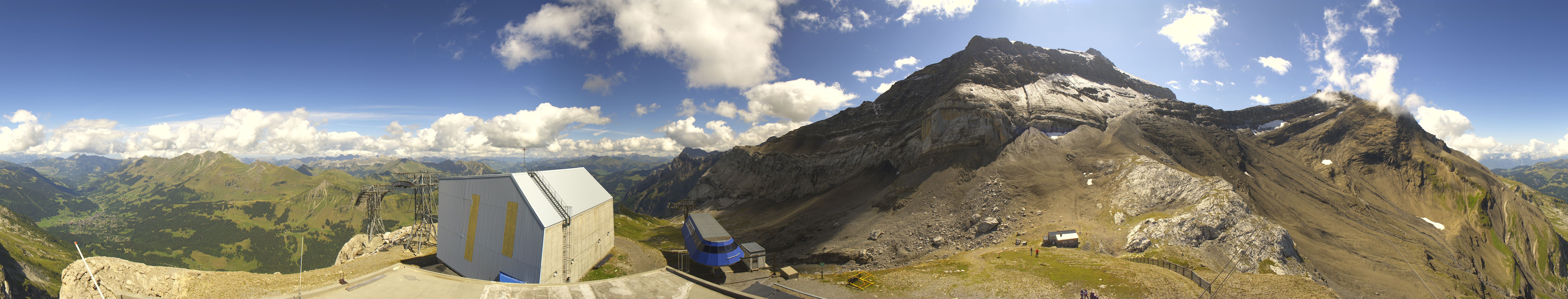 Archiv Foto Webcam Glacier 3000: Station Cabane