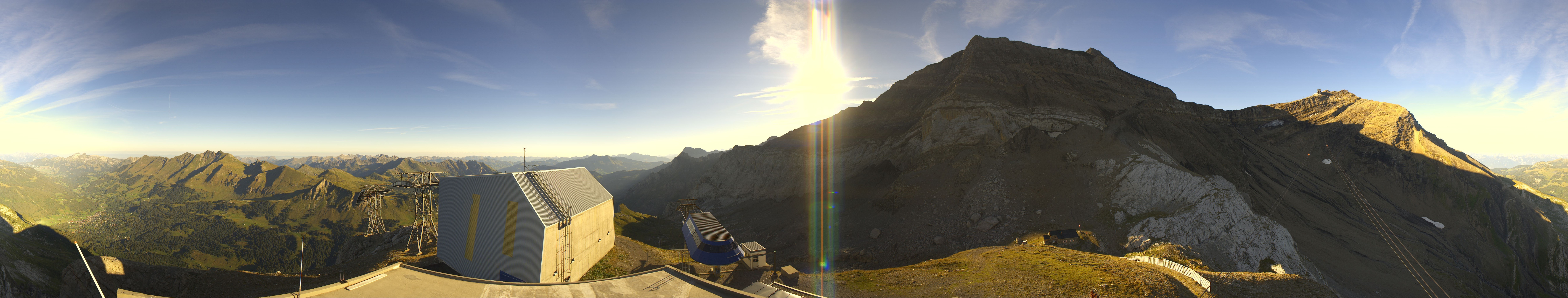 Archived image Webcam Glacier 3000: View from Cabane station