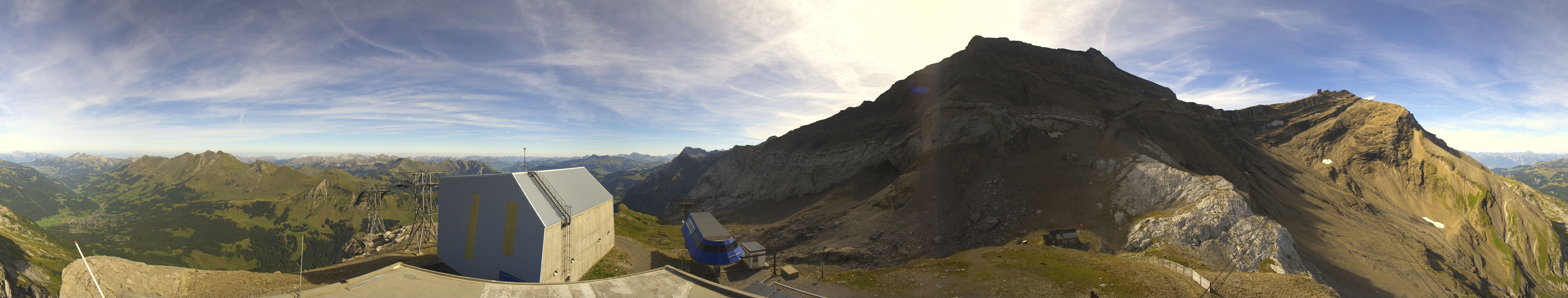 Archived image Webcam Glacier 3000: View from Cabane station