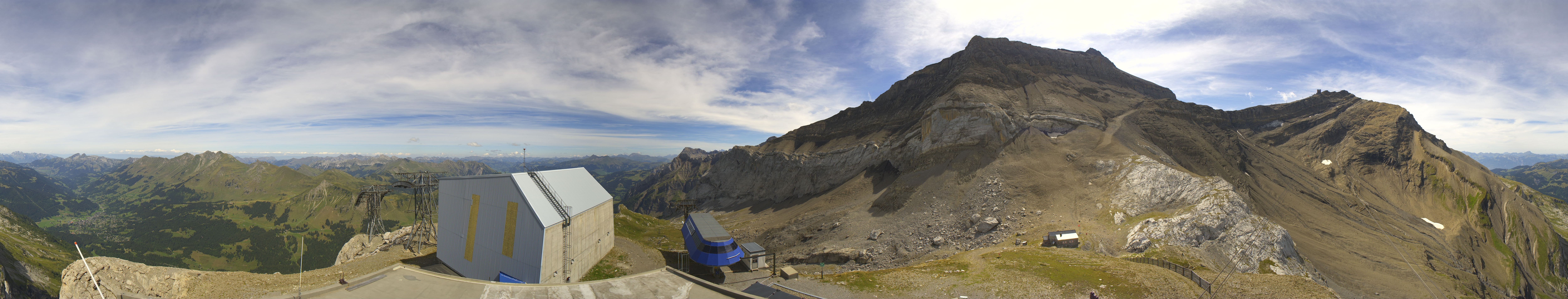 Archived image Webcam Glacier 3000: View from Cabane station