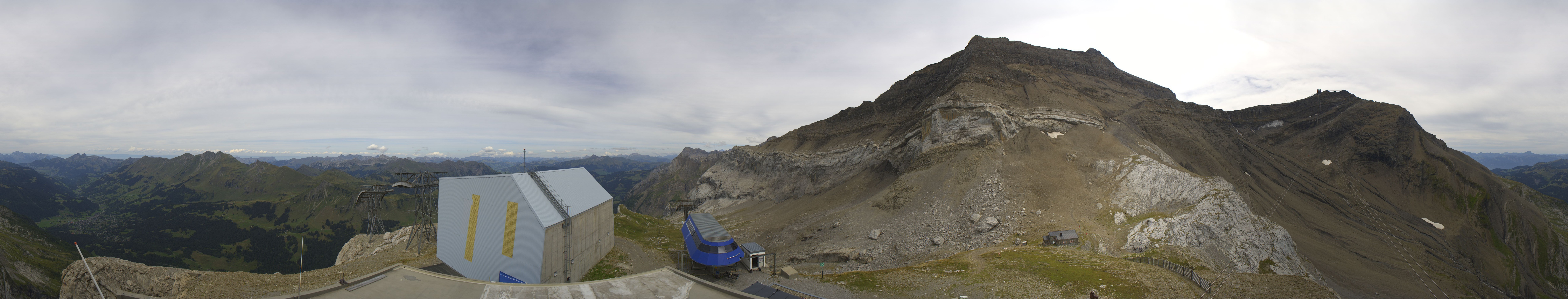 Archived image Webcam Glacier 3000: View from Cabane station