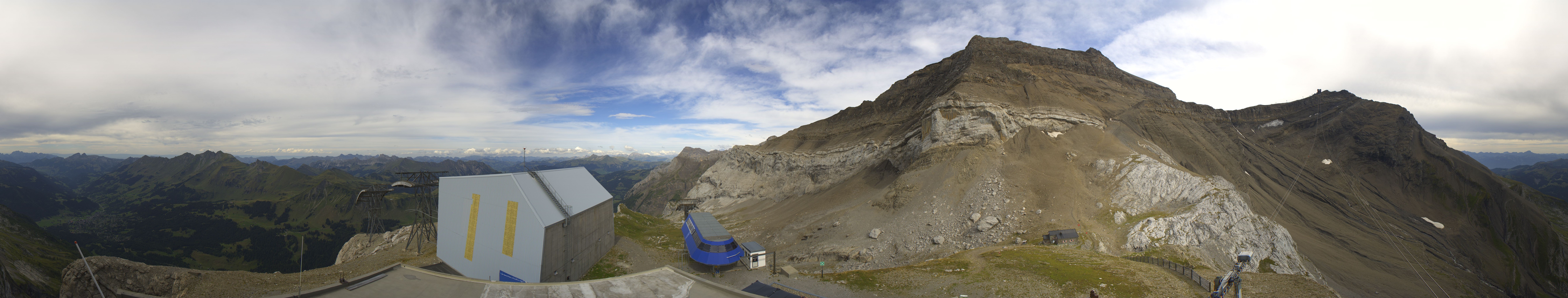 Archived image Webcam Glacier 3000: View from Cabane station