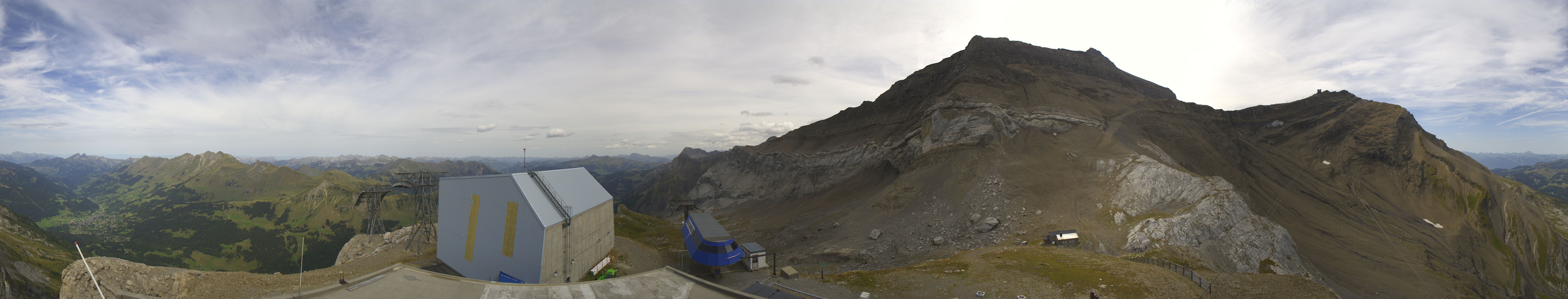 Archiv Foto Webcam Glacier 3000: Station Cabane