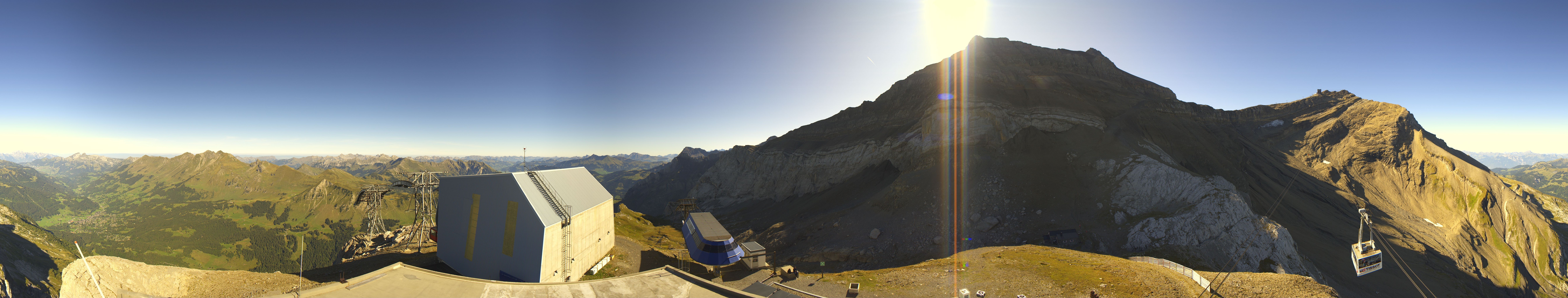 Archiv Foto Webcam Glacier 3000: Station Cabane